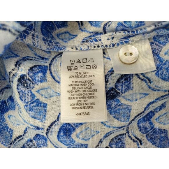 Sigrid Olsen Women's Sleeveless Linen Blend Button-Down Blouse, Size M. NWT. - Picture 5 of 8